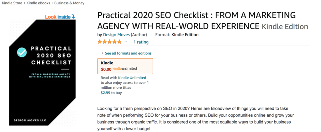 kindle seo book - 2020