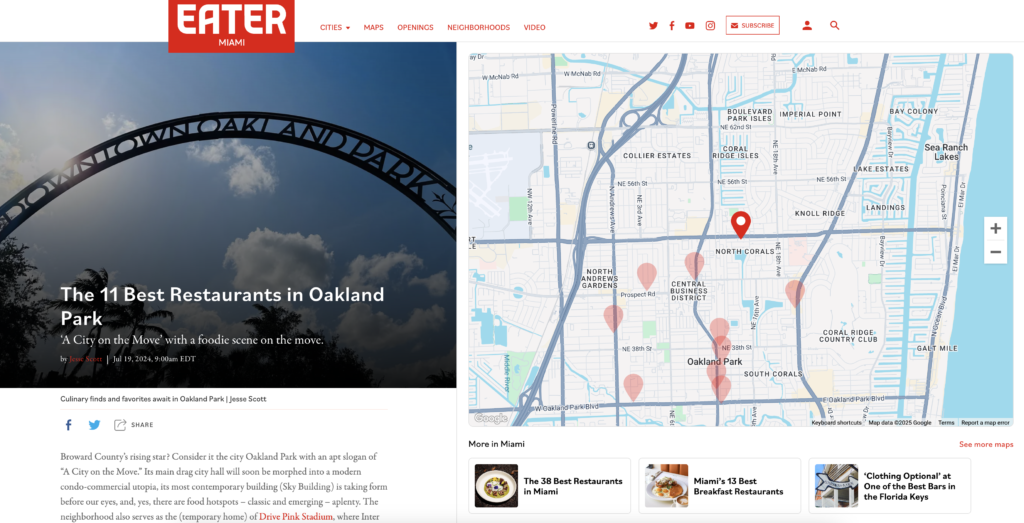 best oakland park fl restaurants